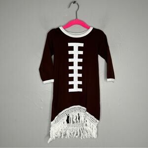 Boho Sports Kids Dress Football Sport NFL Super Bowl Cute Sporty Crochet Baby